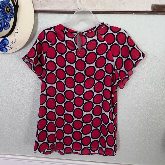 Liz Claiborne Polka Dot Vintage Style Blouse. - Picture 2 of 3